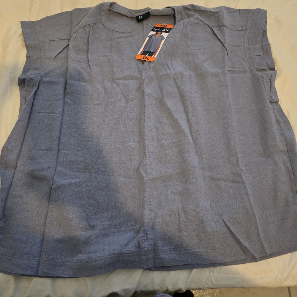 Splendid women blue blouse size XXL
